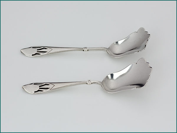 Zilveren suiker+theeschep 1858-1905-7835