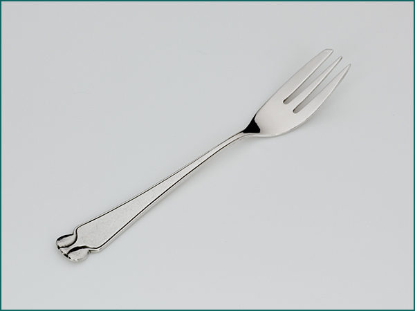 12 grote zilveren gehamerde gebaksvorken 1925-1953 in etui-8556