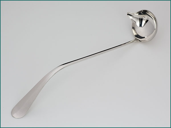 Zilveren bowllepel model Hollands glad uit 1955-0