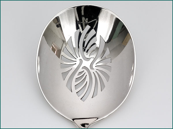 Zilveren natfruitschep model waaier uit 1930-4354