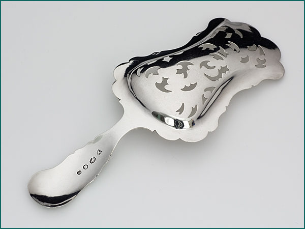 Zilveren natfruitschep met gravering uit 1856-6573