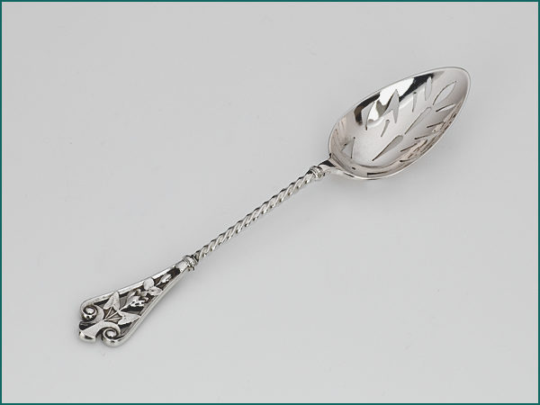 Zilveren Art Nouveau olijflepel 1906-1924-0