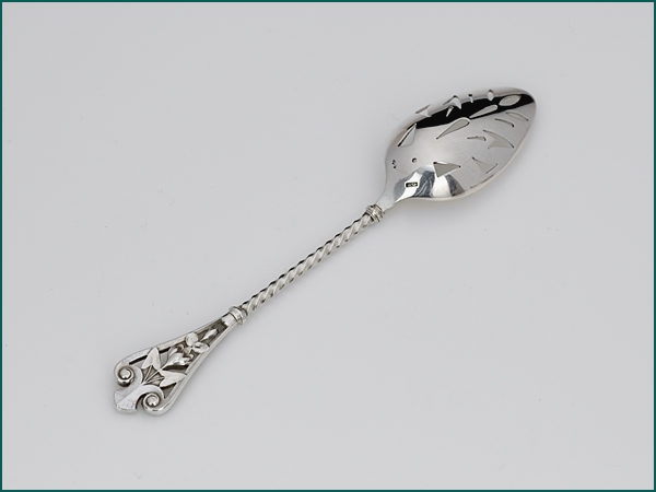 Zilveren Art Nouveau olijflepel 1906-1924-8217