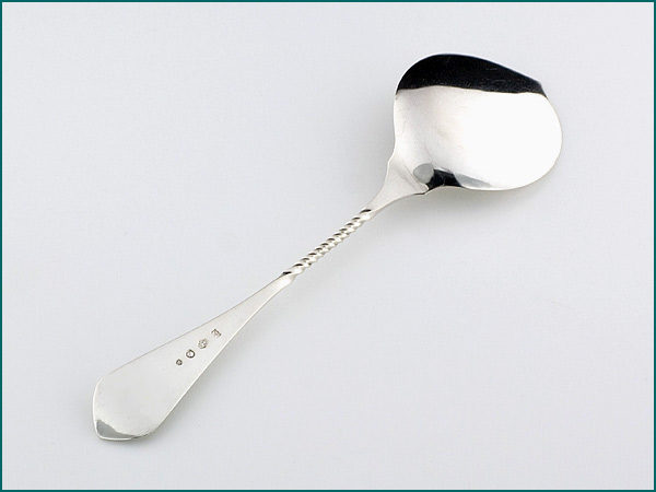 Zilveren pasteischep met gravering uit 1886-3761