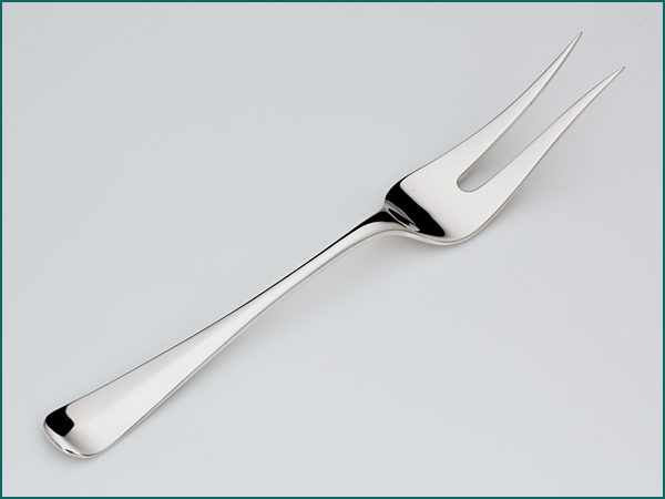 Zilveren vleesdienvork model Hollands glad 250 uit 1942-0