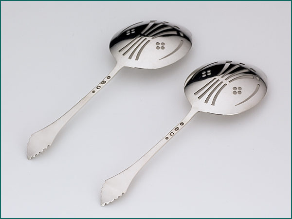 Zilveren natfruitlepel model waaier uit 1911-4658