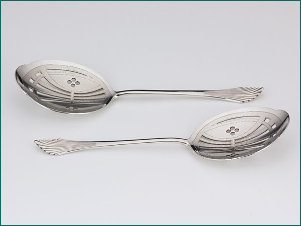 Zilveren natfruitlepel model waaier uit 1911-4659