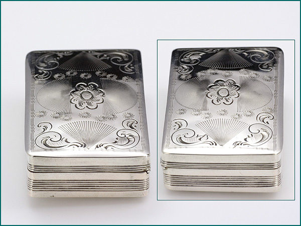 Zilveren snuifdoos met gravering uit 1852-3532