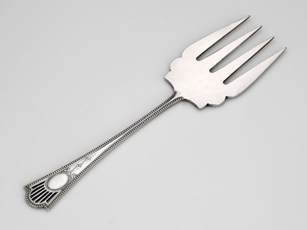 Zilveren broodvork model luxe parelrand 1906-1924-0
