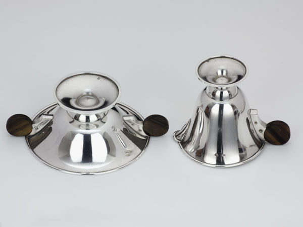 Zilveren roomstel op blad-10933