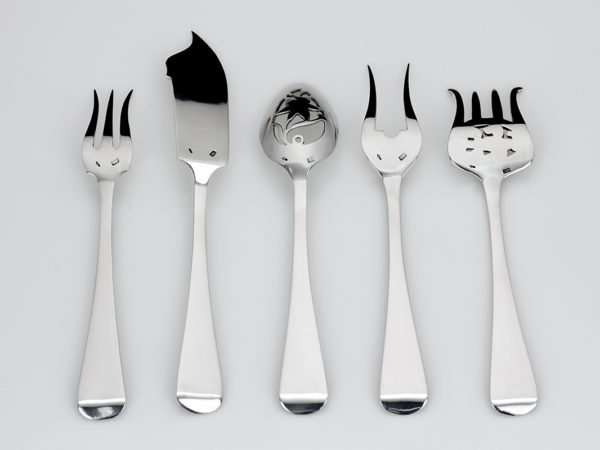 5 delig hors d'oeuvreset met parelrand 1906-1908-10849