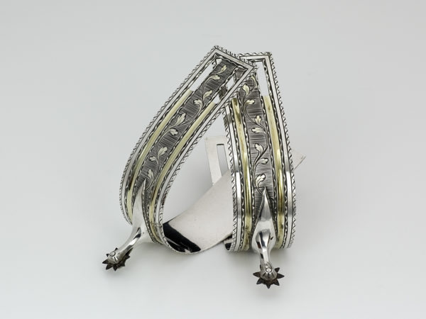 Stel zilveren ruitersporen met gravering 1781 of 1805-11584