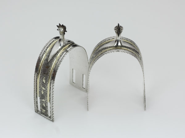 Stel zilveren ruitersporen met gravering 1781 of 1805-11581