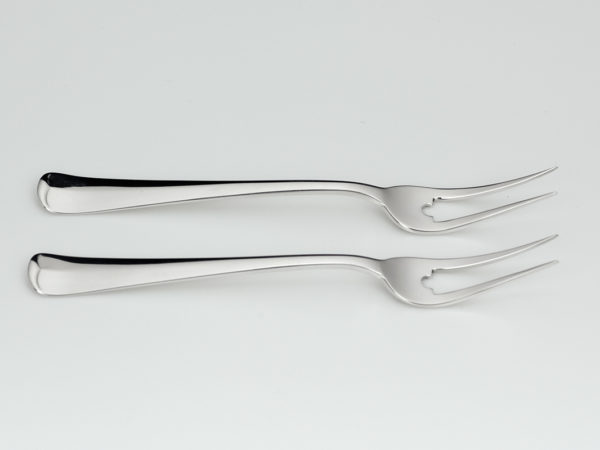 Een stel zilveren Haags lofje vlees/belegvorken uit 1961-12249