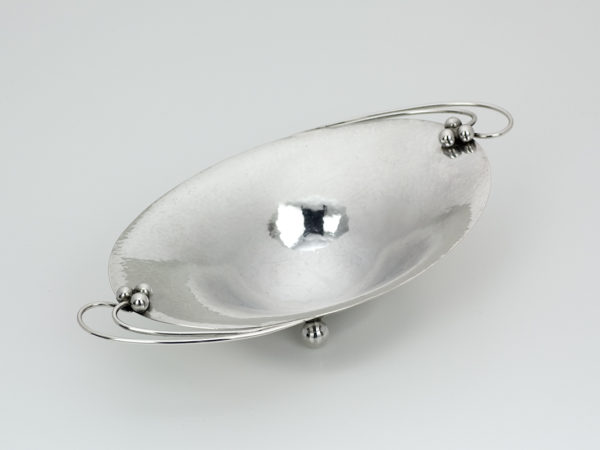 Zilveren gehamerd bonbonschaaltje-12874