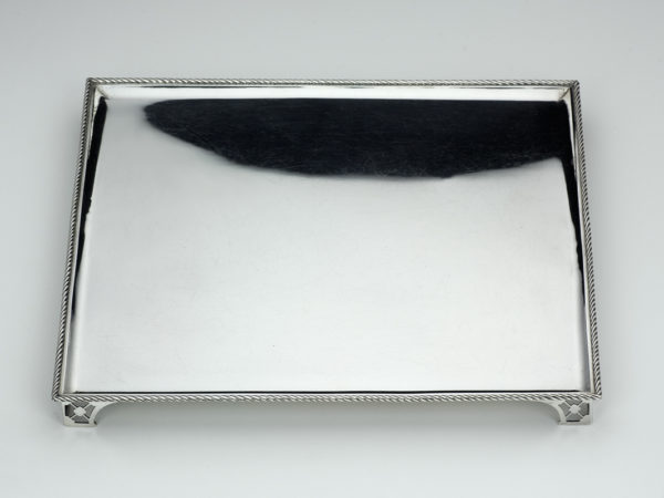 Zilveren cabaret op pootjes uit 1780-13243