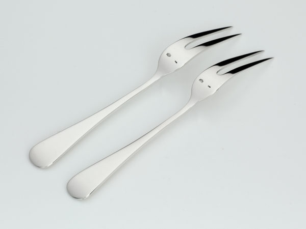 Stel zilveren Haags lofje beleg/vleesvorken 1932-1936-13380