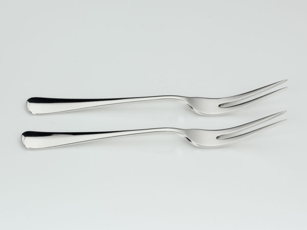 Stel zilveren Haags lofje beleg/vleesvorken 1932-1936-13381