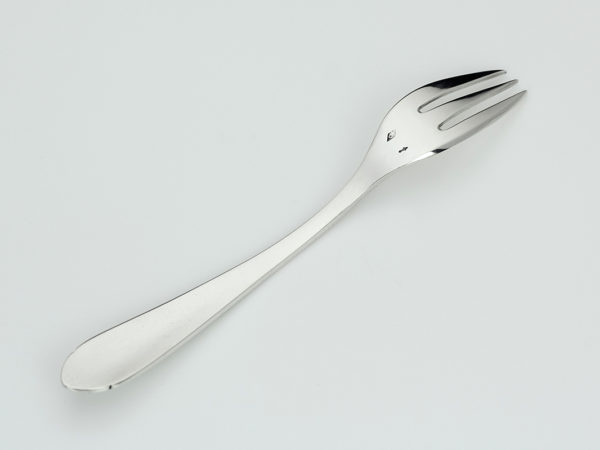 12 zilveren gebaksvorken met gehamerde steel 1906-1941-14235