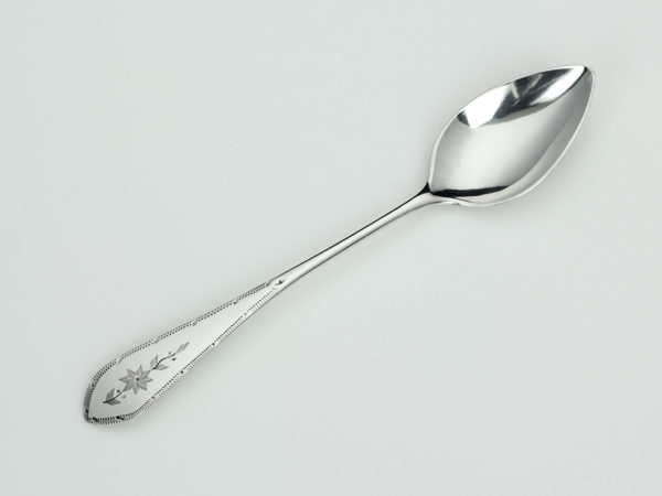 6 zilveren theelepels met gravering uit 1818/19 (Middelburg)-14124