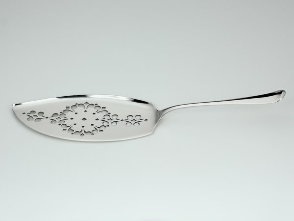 Zilveren visdienschep model Hollands glad 250 uit 1952-14290