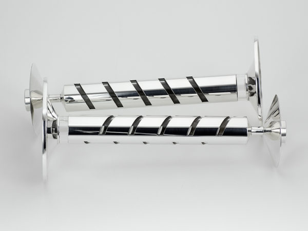 Stel modern zilveren kandelaars-14622