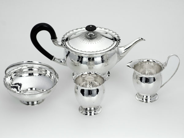 4 delig zilveren servies-14729