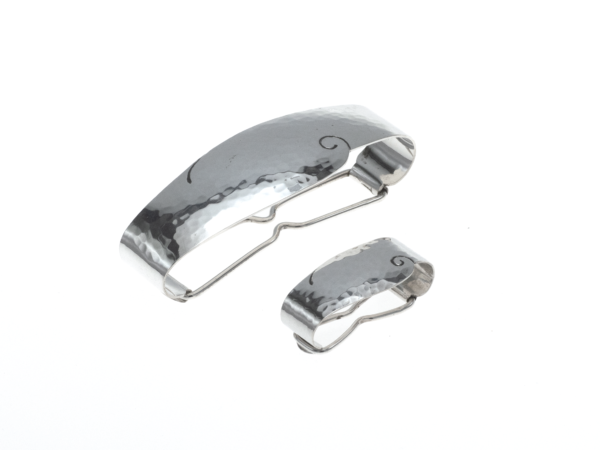 Zilveren servet en vingerdoekband met klemsluiting 1925-1953-15217