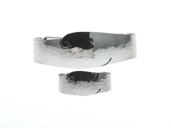 Zilveren servet en vingerdoekband met klemsluiting 1925-1953-0