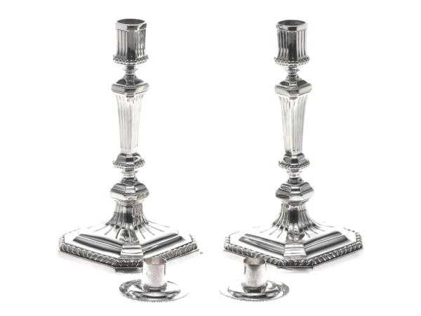 Stel zilveren kandelaars uit 1771-15203