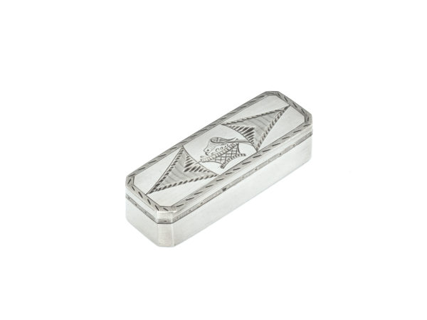 Zilveren snuifdoos met gravering uit 1807 (Delft)-15348