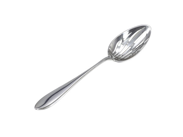 Zilveren puntfilet olijflepel 1906-1924