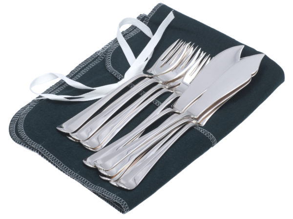 6 zilveren Haags lofje viscouverts uit 1927