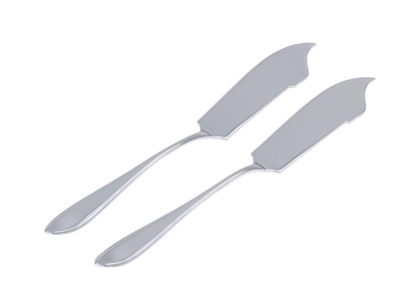 Stel zilveren puntfilet botermesjes uit 1920