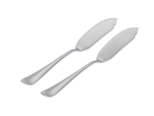 Stel zilveren botermesjes model Hollands glad 1060 1925-1953