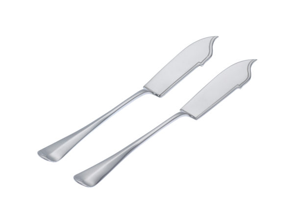 Stel zilveren Haags lofje botermesjes 1906-1941