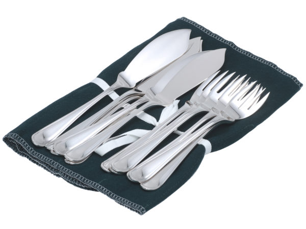 6 zilveren viscouverts model Prinses 251 uit 1941