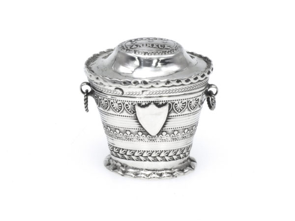 Zilveren loddereindoosje uit 1849