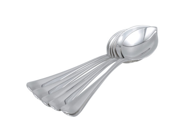 6 zilveren vlalepels model Hollands glad 1925-1953