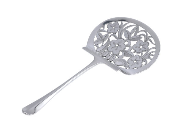 Zilveren aspergeschep model Hollands glad uit 1940