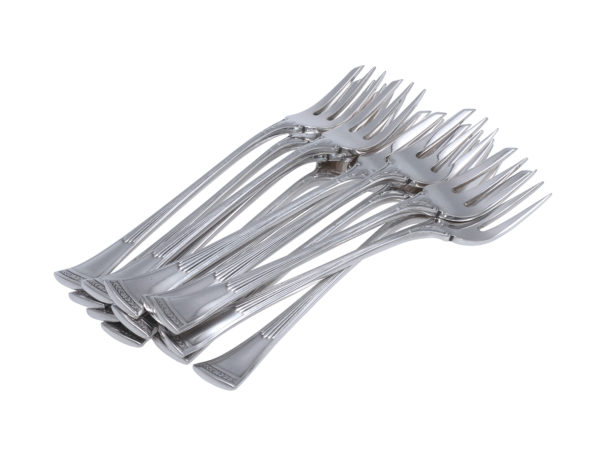 12 zilveren petitfourvorkjes model Empire 1906-1924