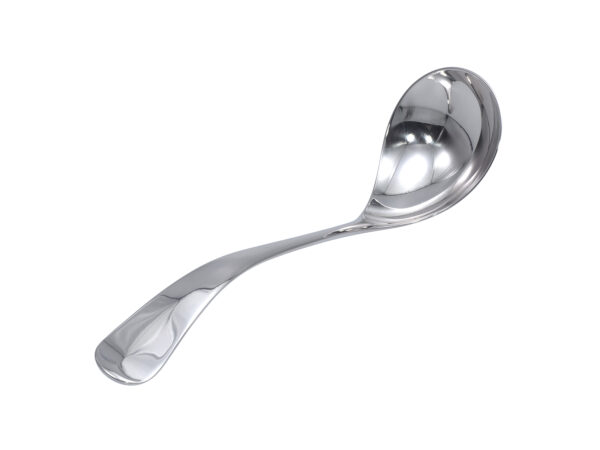 Zilveren Haags lofje compotelepel uit 1949