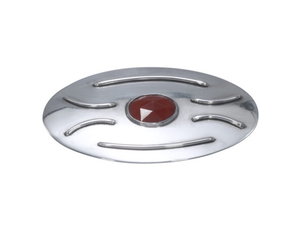 Zilveren broche met agaten steen 1911-1946