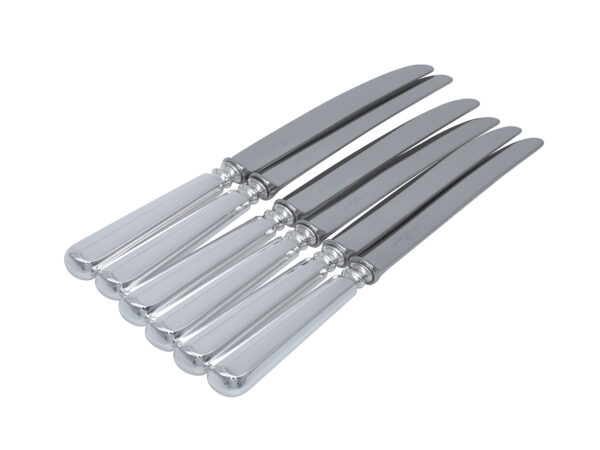 6 dessertmessen met zilveren Haags lofje heften uit 1976 & 1980