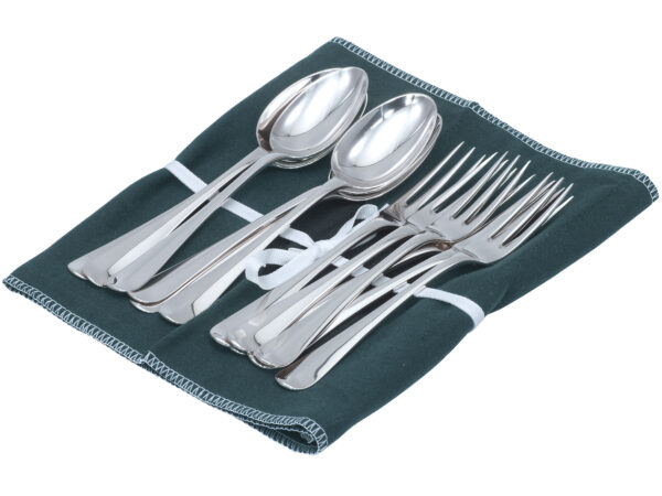 6 zilveren dessertcouverts model Hollands glad 1060 uit 1940