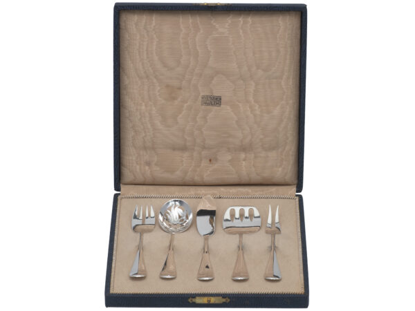 Zilveren Haags lofje hors d'oevreset 1925-1953