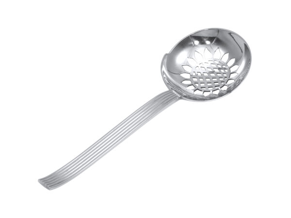 Zilveren natfruitlepel met een zon ontwerp Gustav Beran 1925-1961