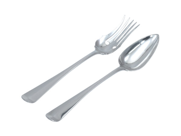 Groot zilveren sladiencouvert model Hollands glad uit 1900