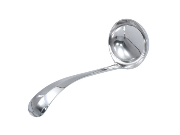 Zilveren Haags lofje sauslepel uit 1921