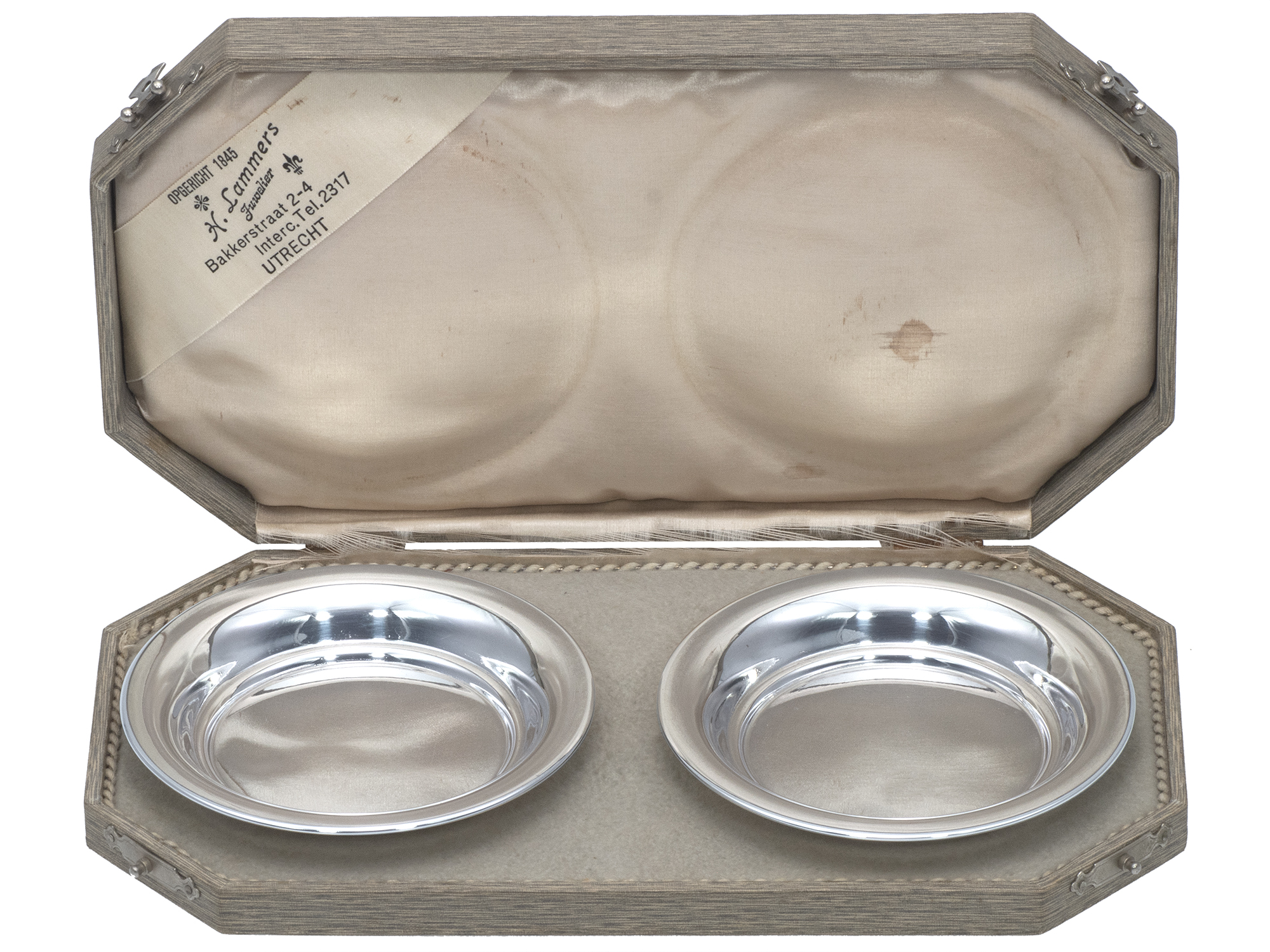 Stel zilveren flessenbakken 1927-1943